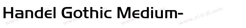 Handel Gothic Medium字体转换